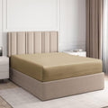 Cotton Fitted Sheet Twin Size - 100% Cotton - 400 Thread Count - Beige