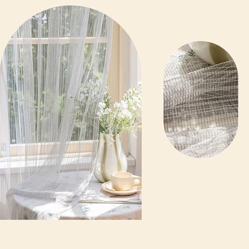 Drapes Sheer 2 Panel Set,2 x 34W x 63H,Sheer Curtains for Bedroom