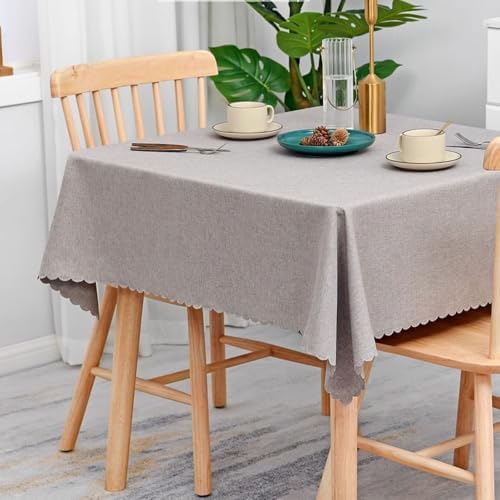 Kitchen Table Cloths Rectangle 47.3x70.9 inch,Linen-Blend Cotton