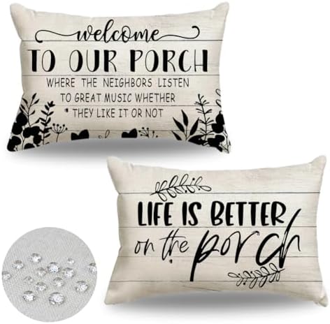 Porch Pillows Outdoor Chair Patio Furniture Pillow Covers 18x18