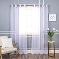 Home Fashion Crushed Voile Sheer Curtain Set of 2 Panels – Antique