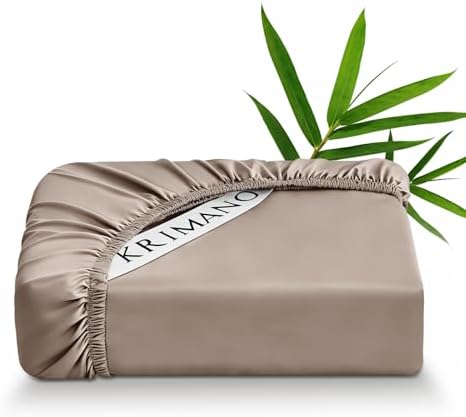 Cal King Fitted Sheet Only, Luxury Bamboo Viscose, 17" Deep Pocket