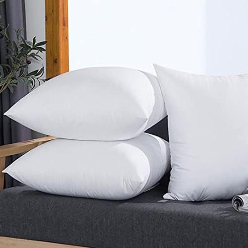 Throw Pillow Inserts, 2 Pack White Supportive Machine Washable Throw