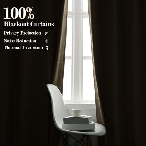 Fcosie Beige Extra Long Linen Blended Curtains 120 Inches Long Grommet