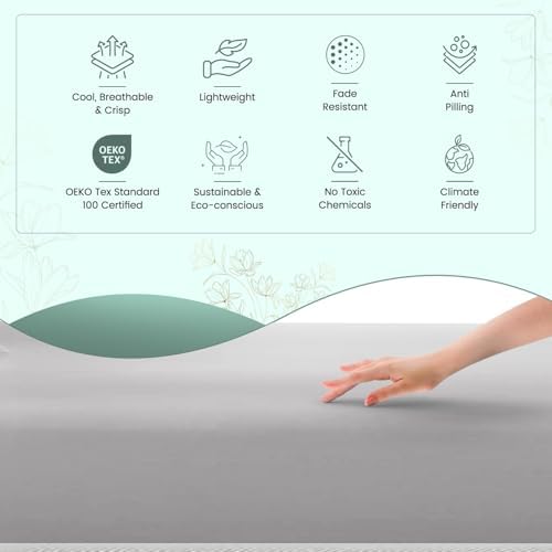 Feather & Stitch 100% Cotton Percale 300 Thread Count King 4 Pc Sheet
