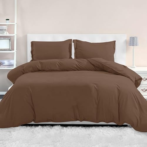 Mocassi Luxury Queen Size 3-Piece Duvet Cover Set - 1800 Premium Hotel
