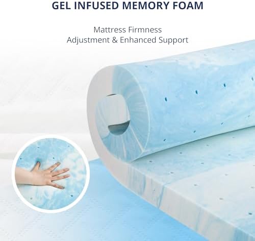 EGOHOME 3 Inch Queen Memory Foam Mattress Topper with Removable Cover