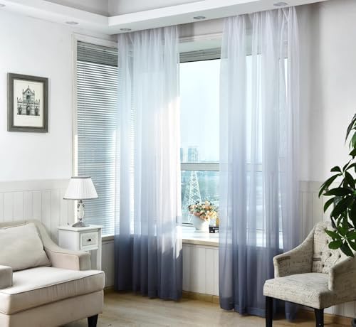 Beydodo Curtains 54 Inch Length 2 Panels, Living Room Privacy Curtains