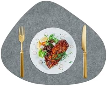 2PC Dining Room Geometric Placemat Set, 13.39 x 16.74 Inches PVC