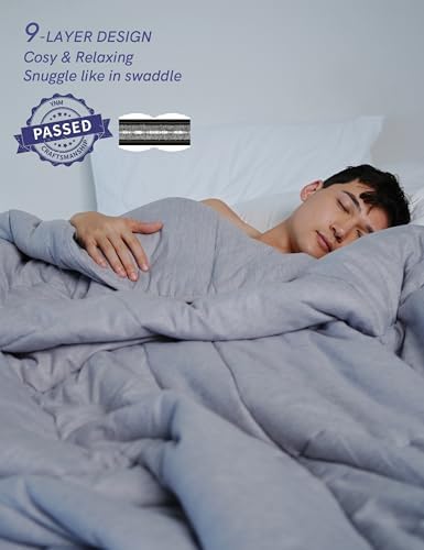 YnM Weighted Blanket King/CA King 25lbs, The Heavy Oversized Weighted