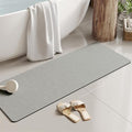 Thin Bathroom Runner Non Slip Washable Grey 24''x63''