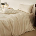 Beige Duvet Cover Twin Cotton Linen Boho Comforter Cover Twin Soft
