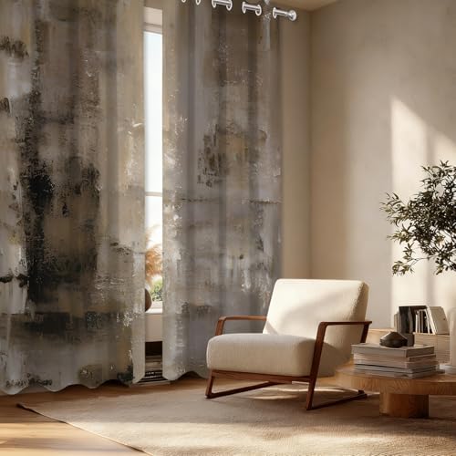 Blackout Curtains for Bedroom, Drapes Plastic Grommet Top Insulated