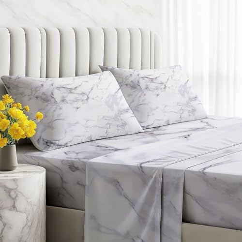 Fitted Sheet 3 Pieces Twin XL Size Sheets with Deep Pocket Fitted