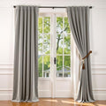 Lazzzy Velvet Curtains Grey Thermal Insulated Drapes for Bedroom