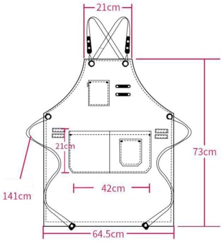 Ciieeo Canvas Halter Apron Adjustable Fit with Pockets for Kitchen Bar