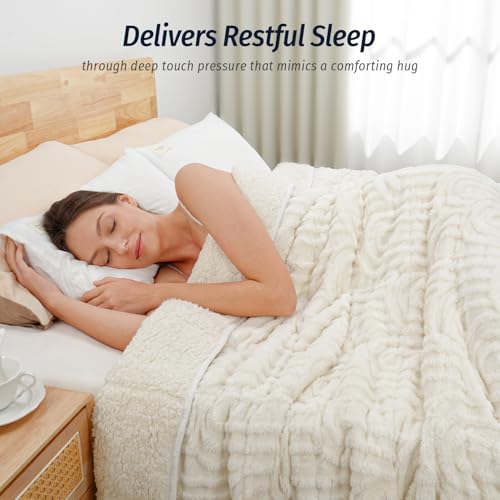 Wemore Soft Weighted Blanket for Adults 60" x 80" 20 lbs Queen Size
