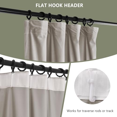 Macochico Extra Long Velvet Curtains 100 Inch Width by 120 Inch Length