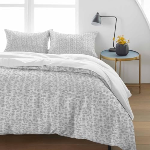 Set of 4 Bedding Quilt Covers, Vintage Gray 4-Piece Bed Sheet Set with