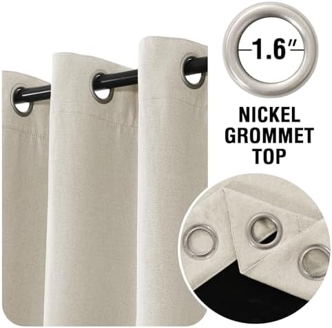 H.VERSAILTEX 90% Blackout Curtains for Bedroom, 84 Inch, Heather