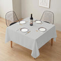 Square Tablecloth Covers, 70" × 70" Inch, Silver Gray