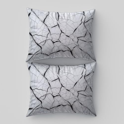 Light Gray Duvet Cover Queen - 100% Microfiber 3 Pcs Minimal Abstract