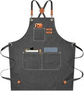 AFUN Chef Aprons for Men Women with Oversized Pockets, 16-Ounce Cotton