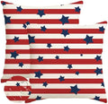 RABUSOFA 4th of July Patriotic Outdoor Pillow Covers 20x20 Set of 2