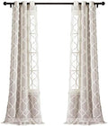 Lush Decor Avon Trellis Grommet Sheer Window Curtain Panels Pair 38" W
