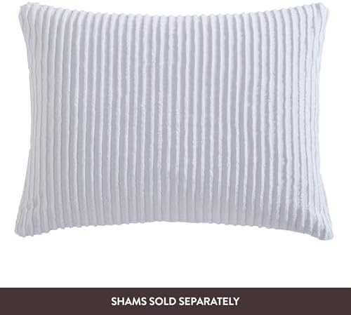 Beatrice Home Fashions King Channel Chenille Bedspread, White