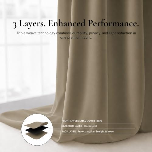 Modern Decorative Tab Top Window Curtains for Bedroom or Living Room