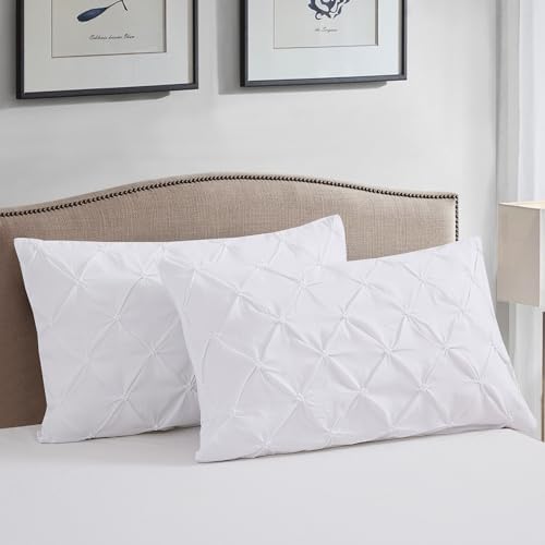 Vaulia King Pillow Shams 20 x 36 Set of 2, White