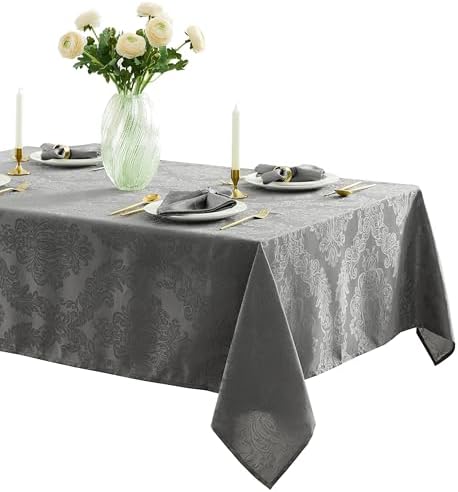 Newbridge Holiday Barcelona Damask 52 x 52 Inch Square Tablecloth