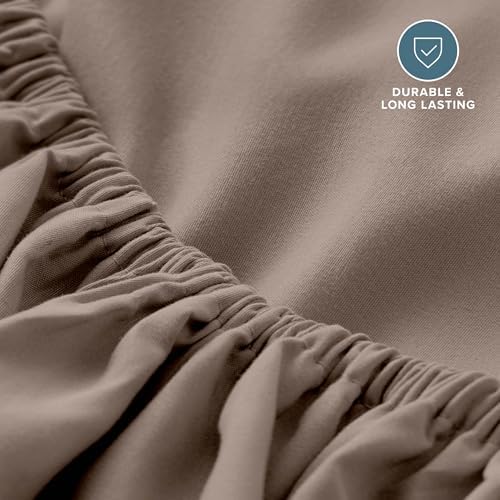 Bare Home Cal King Fitted Sheet - 1800 Ultra-Soft (Cal King, Taupe)