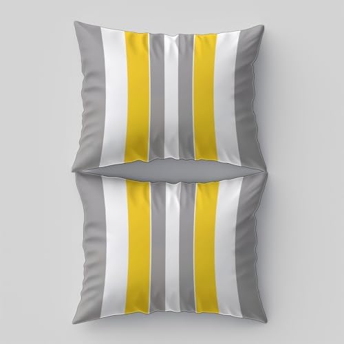 Printed Duvet Cover Set Queen Size - Grey 3 Pieces