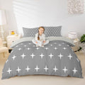 Manfei Starlight Kids Bedding Set King Size,Geometric Duvet Cover