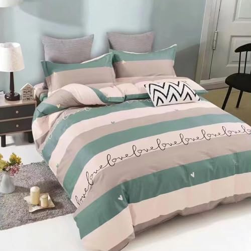 Combed Cotton Duvet Cover 3pc Set, Gray 1 Queen