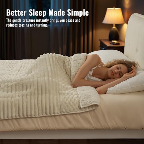 Uttermara Weighted Blanket for Adults, 12lbs Twin Size 48x72 Inches