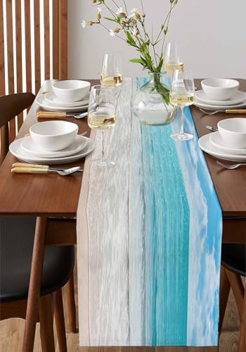 Summer Table Runners 90 Inches Long Tropical Ocean Beach Sea Water
