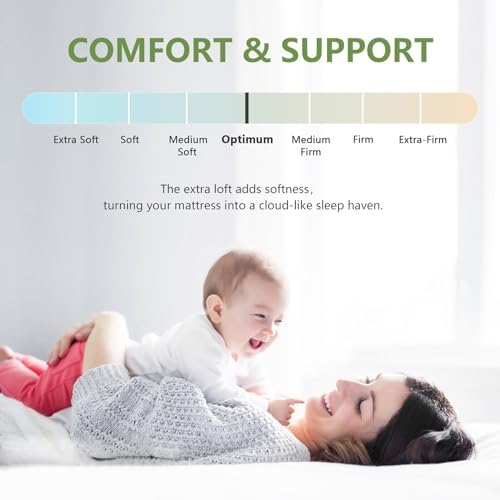 PATSBA Premium Viscose Made from Bamboo Queen Size Mattress Topper for