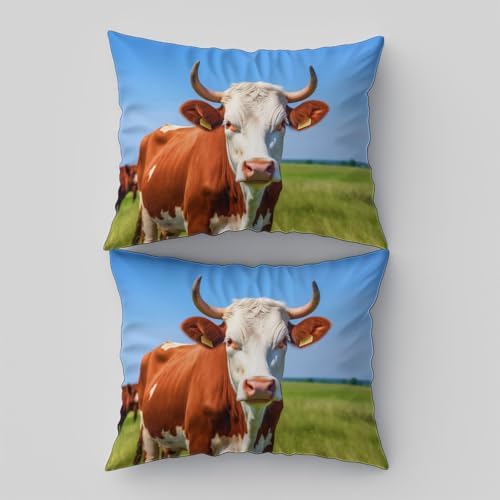 Nature Grassland Cows Printed Bedding Set– Microfiber Duvet Cover