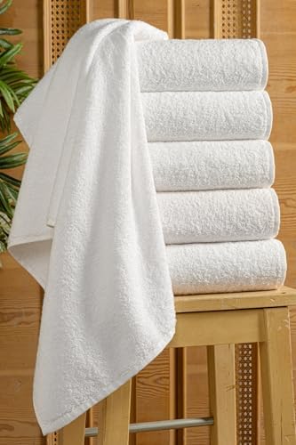 SODEF Face Towel Set 6-Piece White 100% Cotton Highly Absorbent Quick