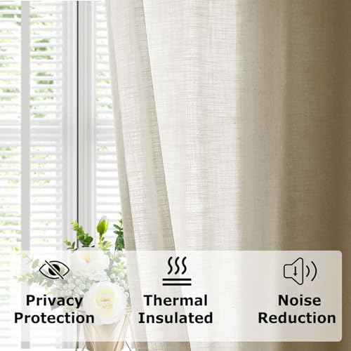 Frelement 120 Inches Extra Long Room Darkening Curtains for High
