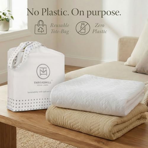 Threadmill Luxury Cotton Blankets for Queen Size Bed | All-Season 100%