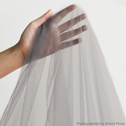 Artoid Mode Grey Gauze Table Runner 120 Inch 10FT, Seasonal Sheer