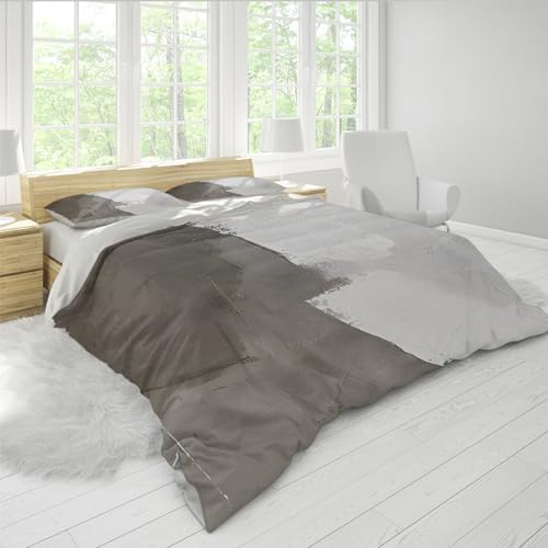 Abstract Duvet Cover 3 Pieces Set Minimalist Abstract Gray Comforter