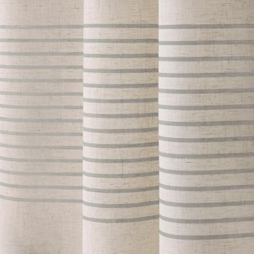 WOUVMA Boho Shower Curtains for Bathroom with Tassels Grey Farmhouse