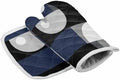 Quilted Cotton Terry Cloth Oven Mitt, Pot Holder Abstract Stitching