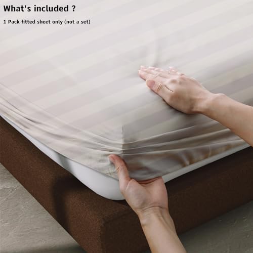 2 Pack 600 Thread Count 100% Egyptian Cotton Fitted Sheet Only, Queen