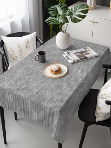 Gray Material Texture Rectangle Tablecloth 60 x 120 Inches Rustic